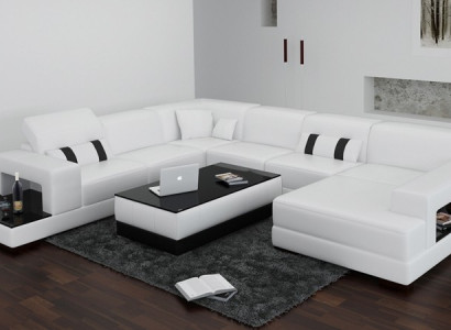 Luxus Couchen Leder Neu Sofa Sitz Eck Garnitur Polster Ecke Couch Design Couch